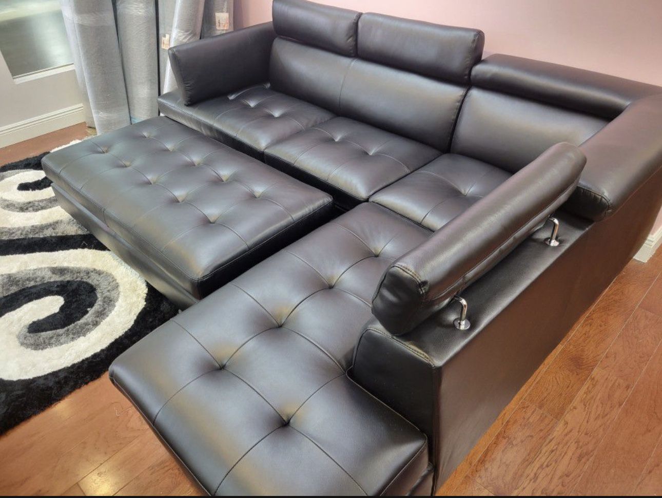 COMFY NEW IBIZA SECTIONAL SOFA AND OTTOMAN SET ON SALE ONLY $699. IN STOCK SAME DAY DELIVERY 🚚 EASY FINANCING