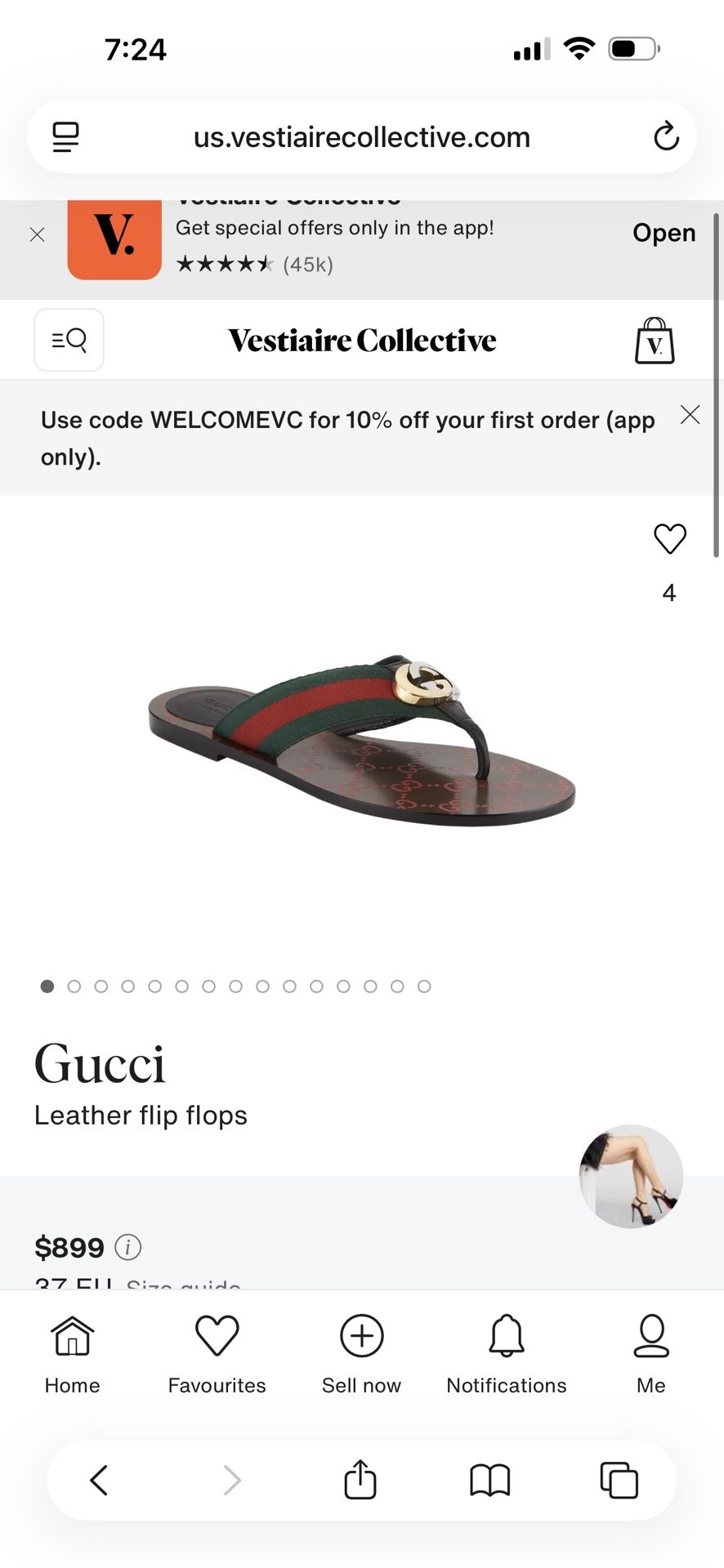 Gucci Leather flip 