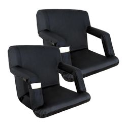 New ZenStyle Black Stadium Seats with Cushion (2 Count)