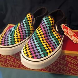 (Rainbow Mini Check)Blac Vans Womans
