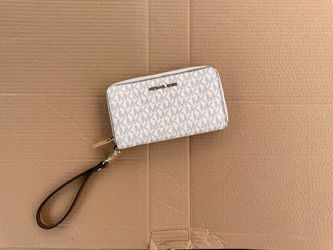 Michael Kors Signature Monogram Zip Wristlet