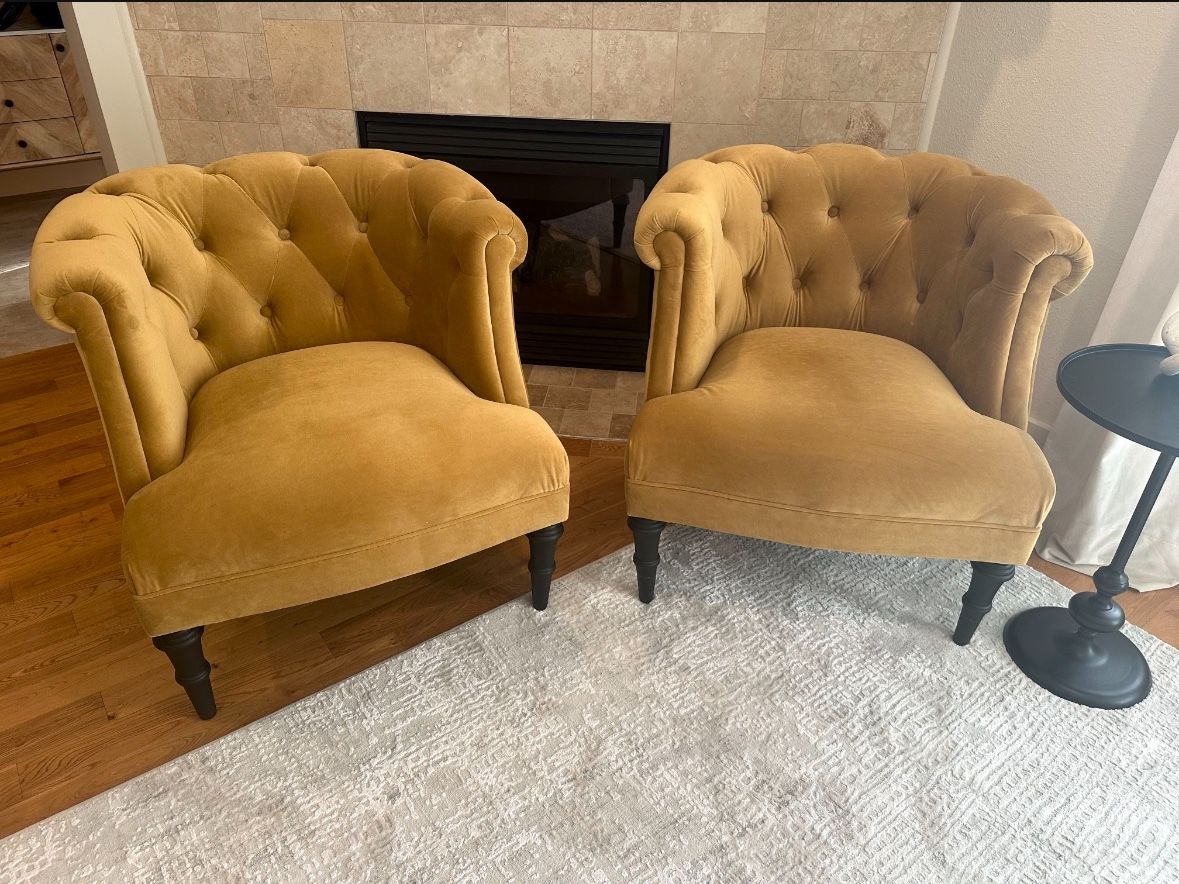Set of Barrel Armchairs