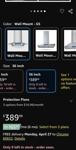 36 Inch Stainless Steel Wall Mount Range Hood