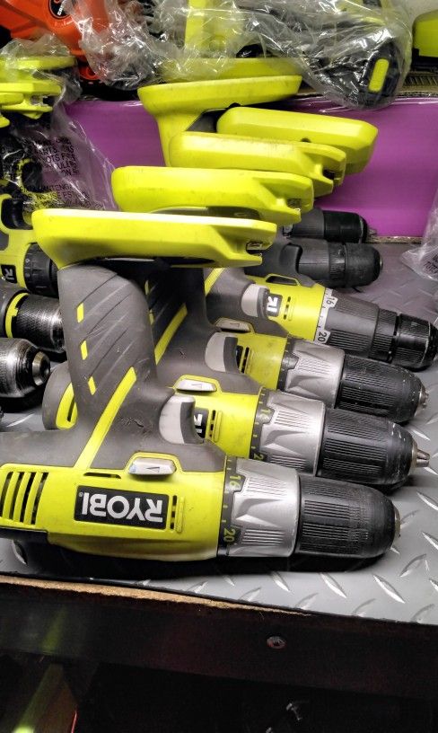 Ryobi One + 18v Lithium-Ion 1/2" Inch 2- Speed Drill Driver. Tool Only. EACH ONE