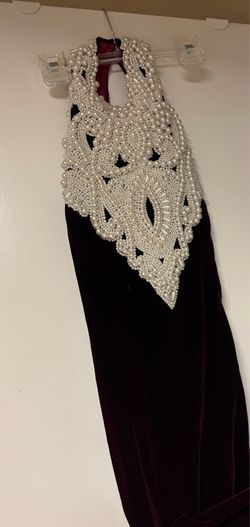 Deep Burgundy Evening Gown