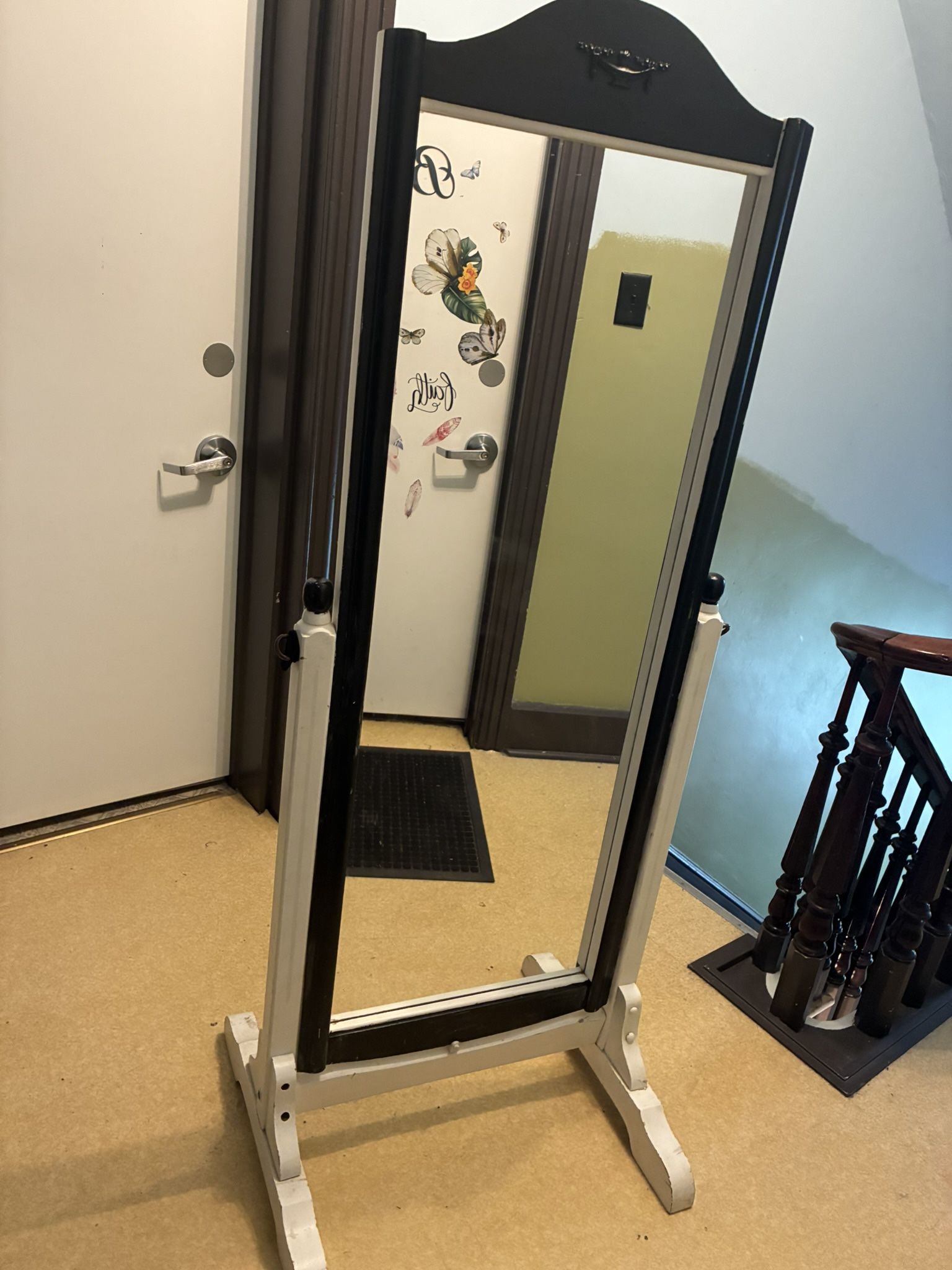 Wood Stand Up Mirror