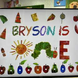 Customizex The Very Hungry caterpillar Backdrop Banner 