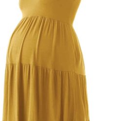 Brandnew Summer Maternity Dress Casual Sundress/Short Sleeveless Maternity Tank Dresses Cloth-Large
