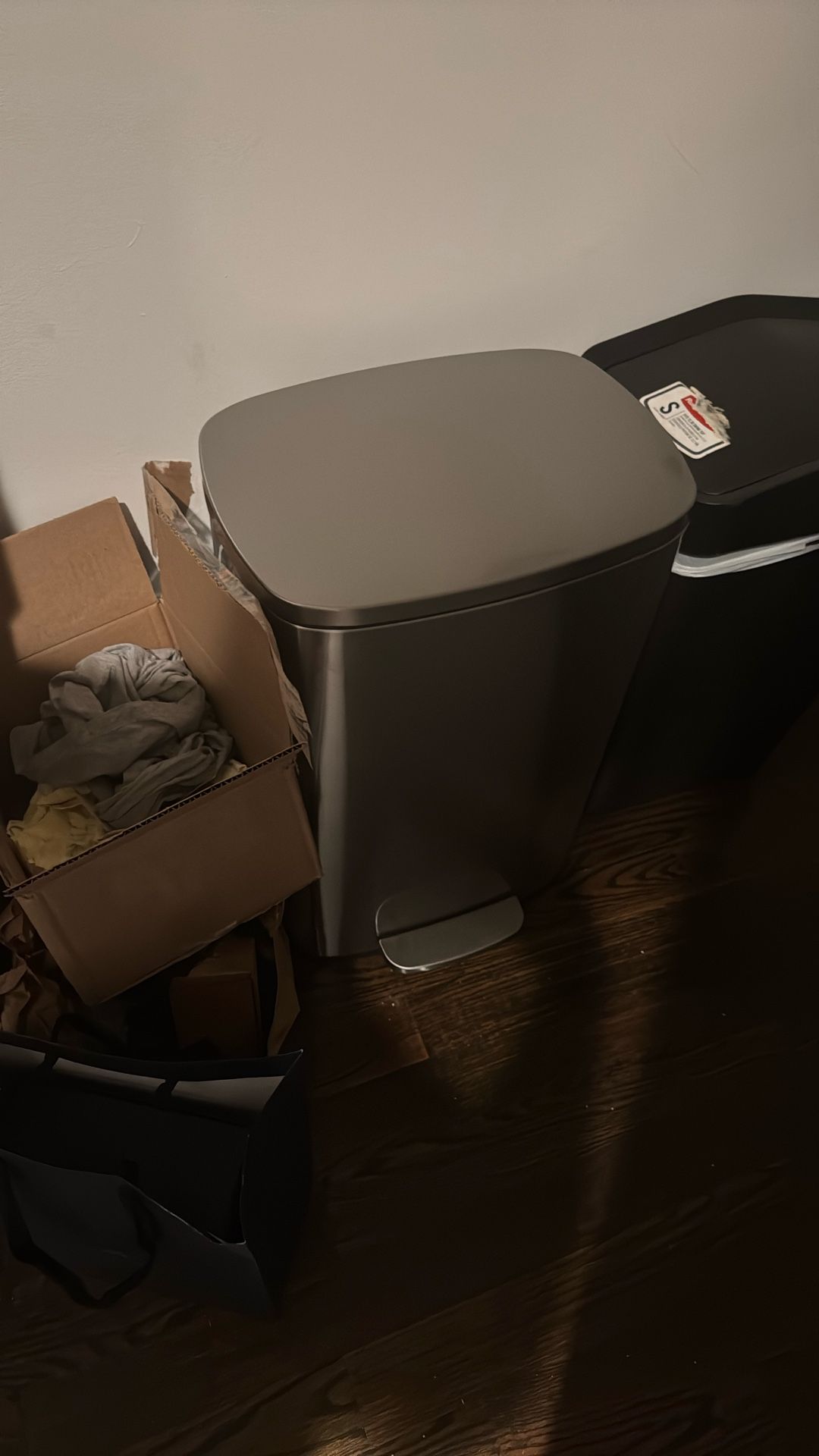 Metal trash can