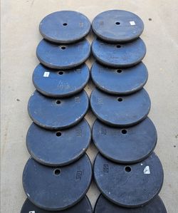 Weights 12x50s 600lbs all together