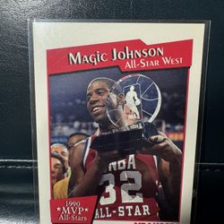 1990 NBA Hoops Magic Johnson All-Star West basketball card. 