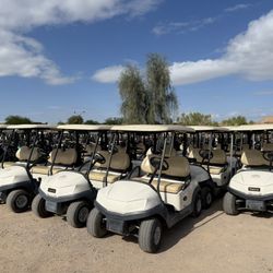 Wholesale Fleet of 2022 White Club Car Tempo Golf Carts With Lead Acid Batteries