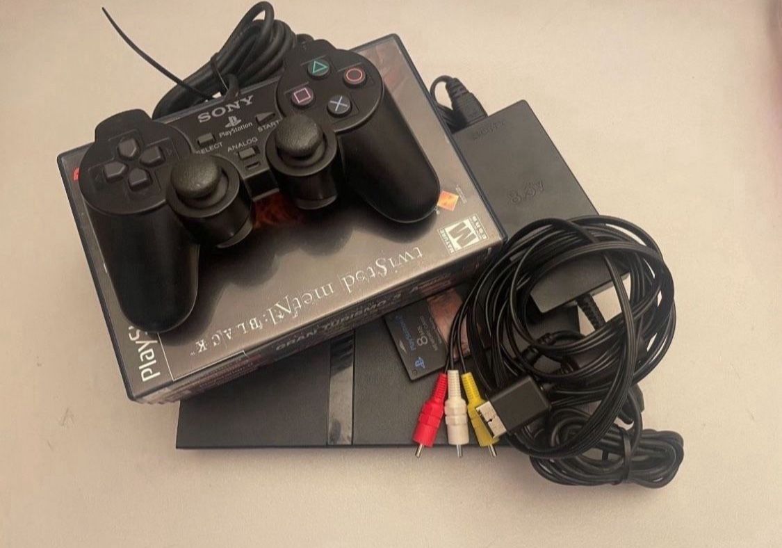Sony Playstation 2 Slim Gaming System Bundle (5 Games)