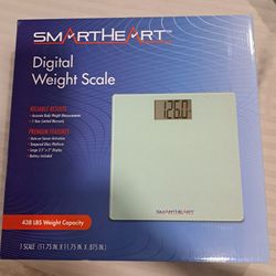 SMARTHEART DIGITAL BODY WEIGHT SCALE 438 LB MAX  New in Box Battery Incl