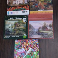 Lot Of 5 Jigsaw Puzzles 11.00
