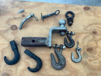 Trailer Hitch & Accessories - Towing/Recovery - Trailer Hitch & 1-7/8" Ball Mount + Tow Hooks + Hitch Pins