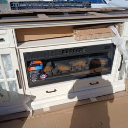 Tv Stand w/ 2 In 1 Electric Fire Place 