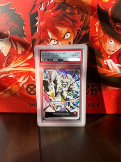 One Piece Monkey D Luffy ST21 EN  Black & White Alt Art PSA 10