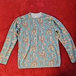 KIM PETITE KIM ROGERS TOP KHAKI PRINT SIZE PL 