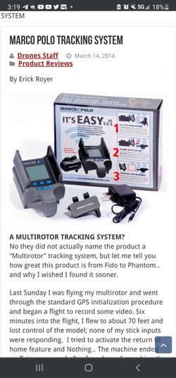Marco Polo Tracking System For Pets Or Drone 
