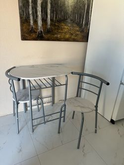 2 Person Dining Set with Storage Shelf