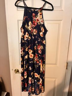 Navy Floral Maxi Dress