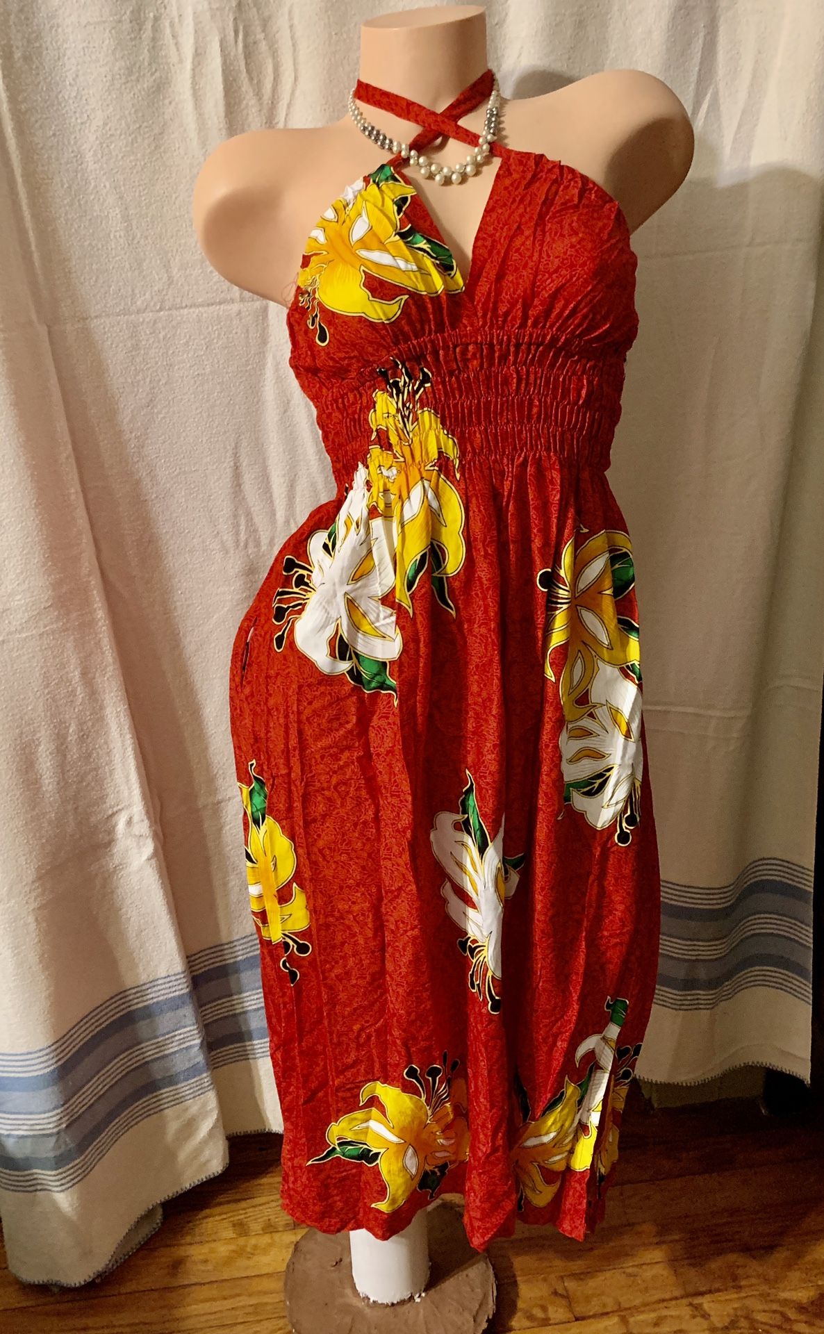 Red Haltered Sundress