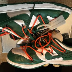 Off White Nike Dunk Green 11.5 