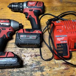Milwaukee M18 Hammer Drill & Impact Driver Bundle