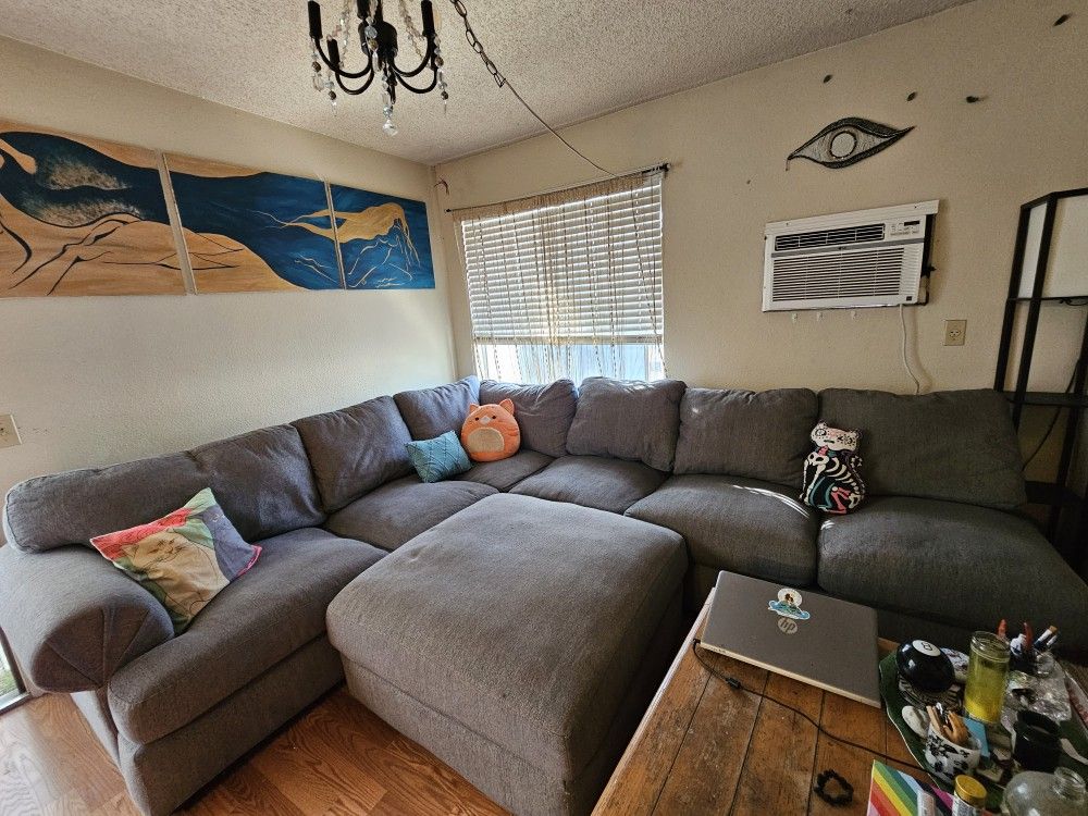 Sectional with ottoman
