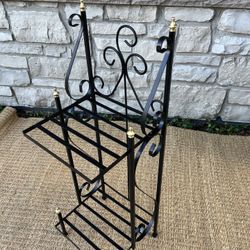 Vintage black metal stand