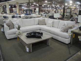 Sklar Peppler Hamilton Cream Boucle L-Shaped Sectional