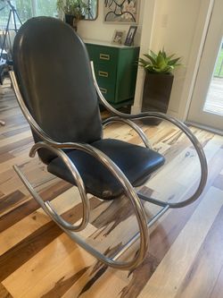Vintage Chrome Rocking Chair - estate sale