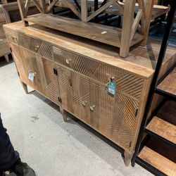 Mango Wood Two Drawer Four Door Cabinet