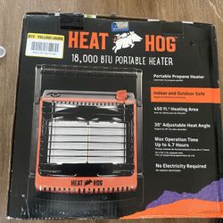 HEAT HOG 18,000 BTU Portable Heater Heat Hog Calentador de Espacio Radiante Portátil de Propano 18k