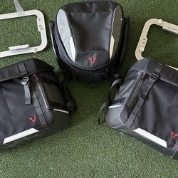 SW Motech Saddles and tail bag for adventure bikes