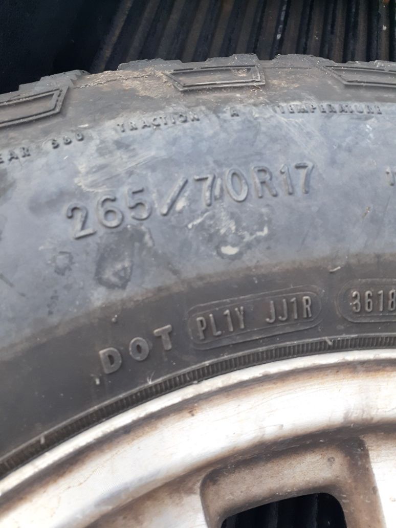 Goodyear Tires ford rims 265/70/17