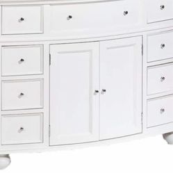 Home Decorators Collection Hampton Harbor 45 in. W x 22 in. D Bath Vanity in White with Natural Marble Vanity Top in White Natural