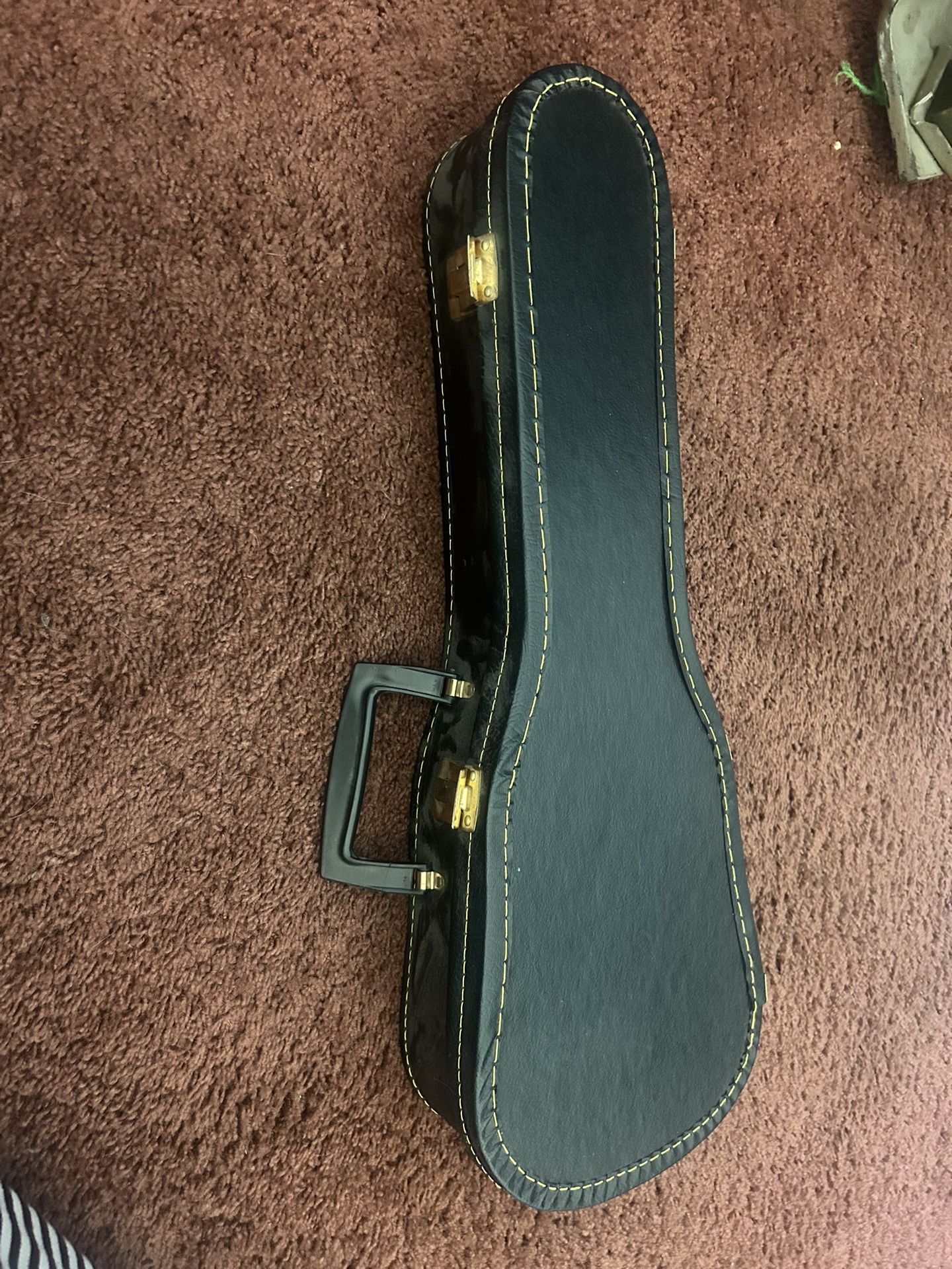 Brown Ukulele And Case