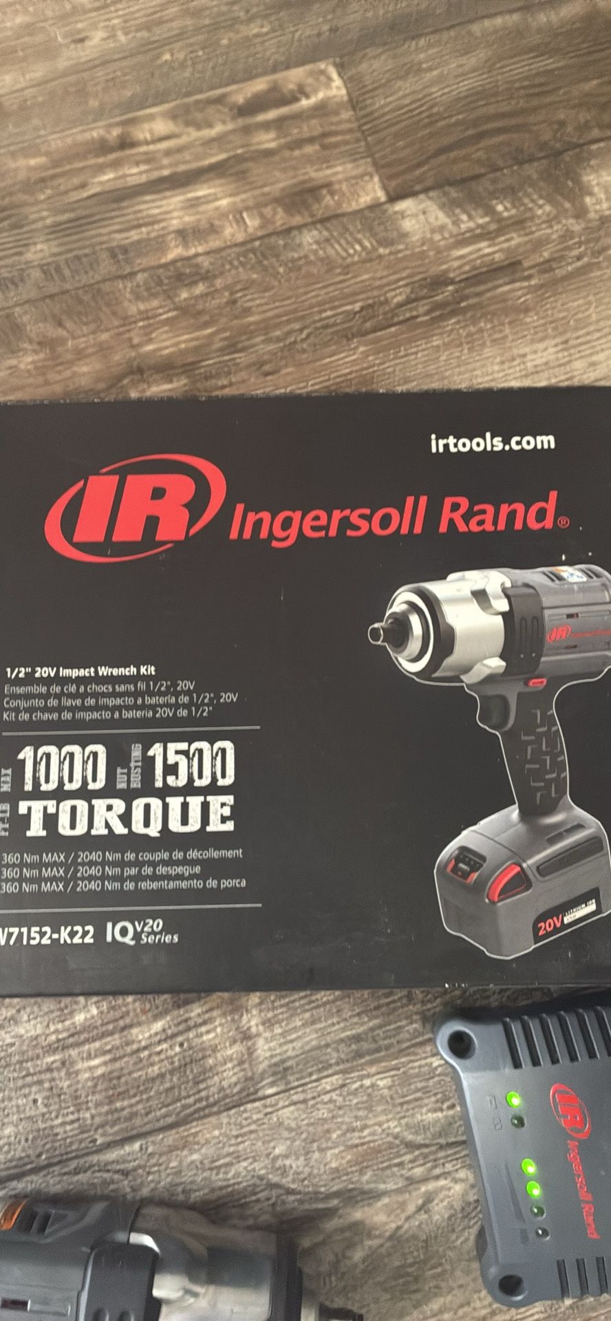 Ingersoll Rand 1/2" IQv 20V High Torque Impact Wrench Kit (2x 5.0Ah)