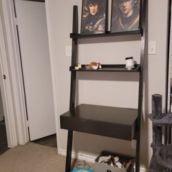Leaning Bookshelf Desk