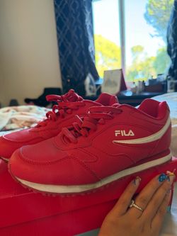 Fila Red Low-Top Sneakers