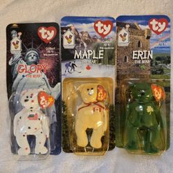 ERIN, MAPLE & GLORY THE BEARS NEW IN PACKAGE RONALD MCDONALD'S 