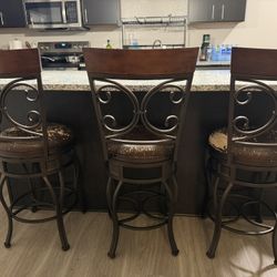 3 Heavy Duty Bar Stools