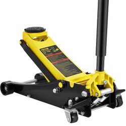 3-Ton 6600 lbs. Floor Jack Low Profile Racing Floor Jack with Dual Pistons Quick Lift Pump Lifting 3.35 in. to 19.69 in. or