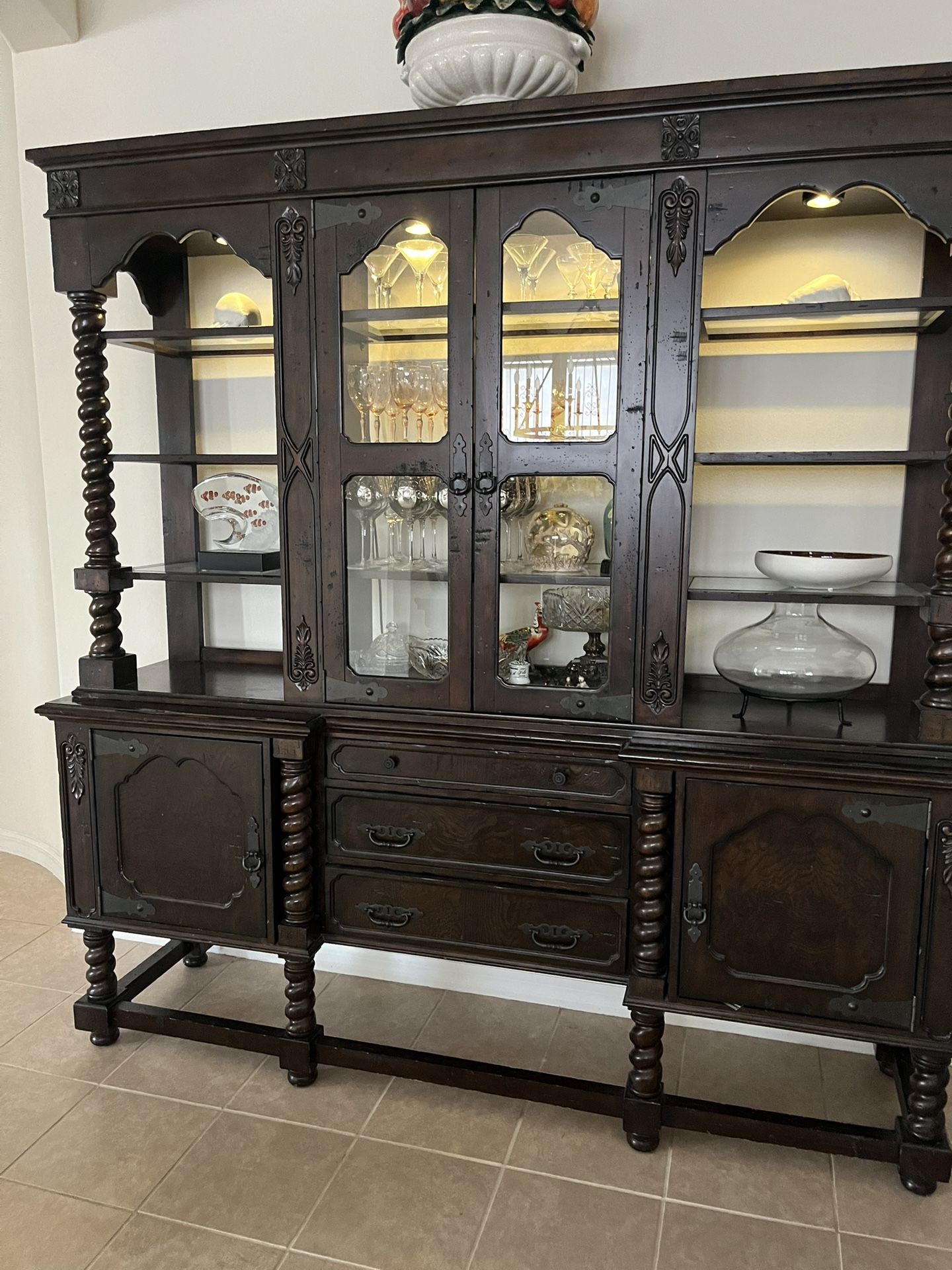 Solid Wood 2 Pieces Buffet
