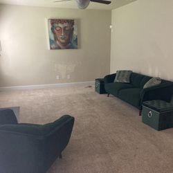 Emerald Green Sofa and Chair. $1000  New!!!