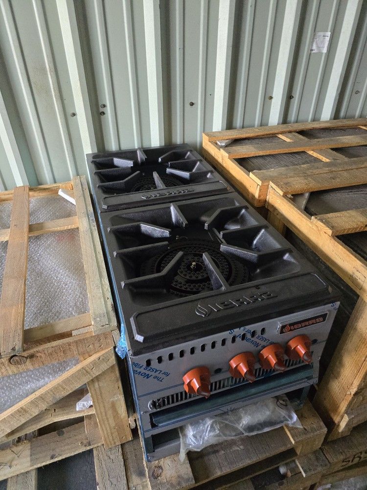 Sierra SRSP-18-2 18" Gas Stock Pot Range with (2) Three Ring Burners - SPECIAL PRICE DUE TO OVERSTOCK