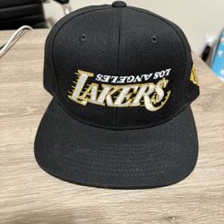 Kill The Hype KTH LA Los Angeles Lakers Stencil Upside Down Black Snapback Hat