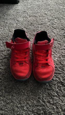 Girl’s Nike Red High-Top Sneakers with Strap